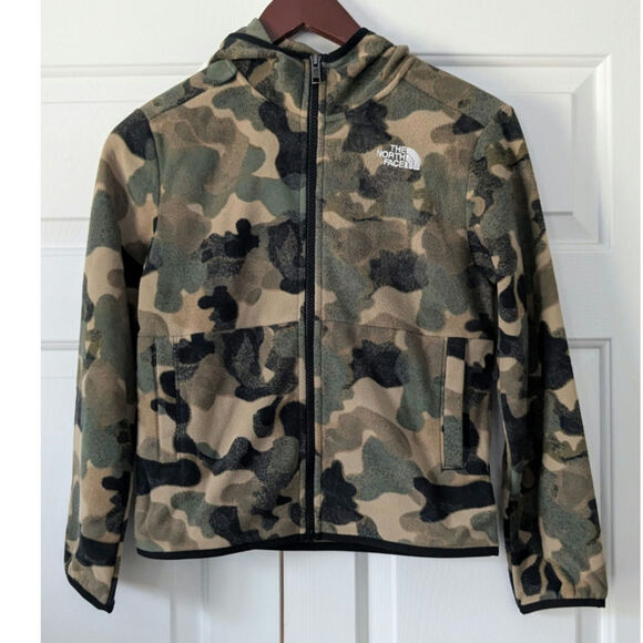 The North Face Glacier Lightweight Camo Fleece Hooded Jacket NEW - Picture 1 of 6